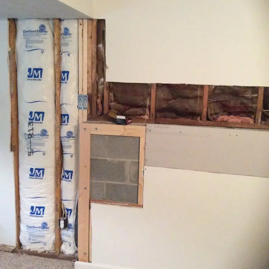 Wall insulation replacement during Contents Cleaning & Restoration in Meridian
